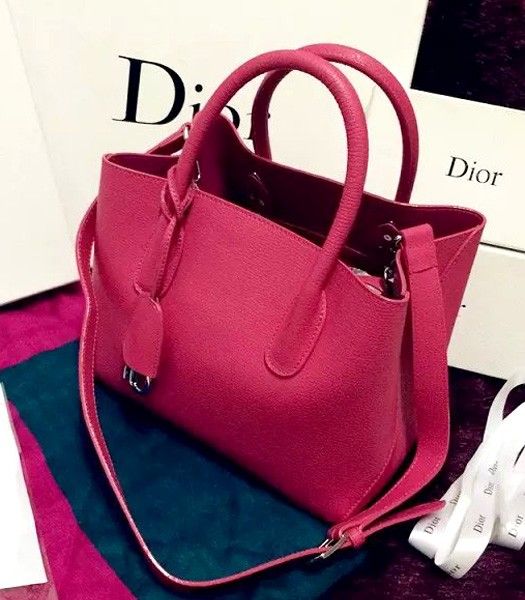Christian Dior 28cm Exclusive New Tote Bag 60001 Plum Red Leather