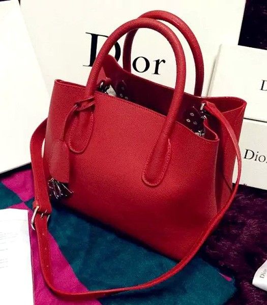 Christian Dior 28cm Exclusive New Tote Bag 60001 Red Leather