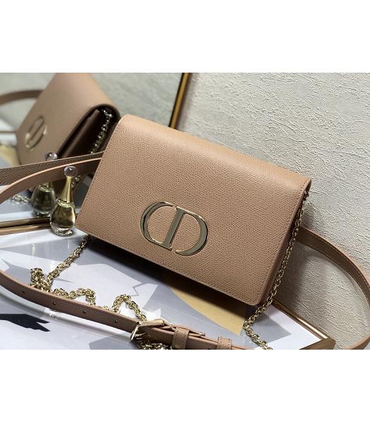 Christian Dior 30 Montaigne Apricot Original Calfskin Leather 2 In 1 Pouch Shoulder Belt Bag