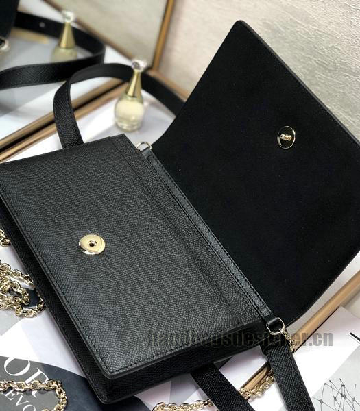 Christian Dior 30 Montaigne Black Original Calfskin Leather 2 In 1 Pouch Shoulder Belt Bag-2