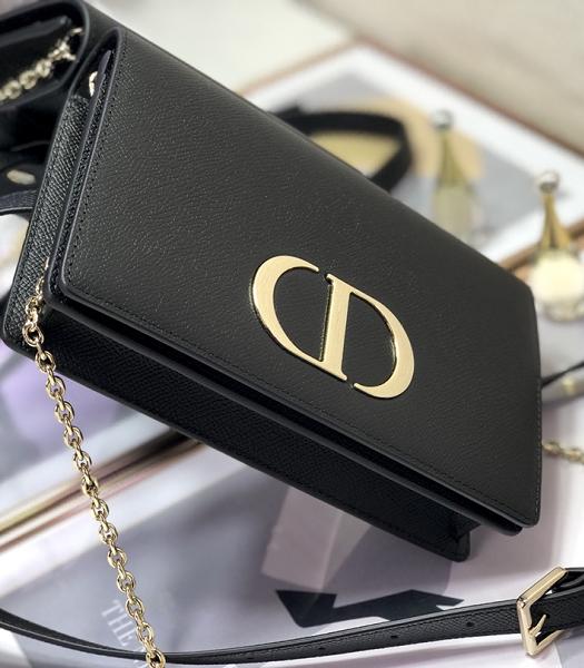 Christian Dior 30 Montaigne Black Original Calfskin Leather 2 In 1 Pouch Shoulder Belt Bag-6