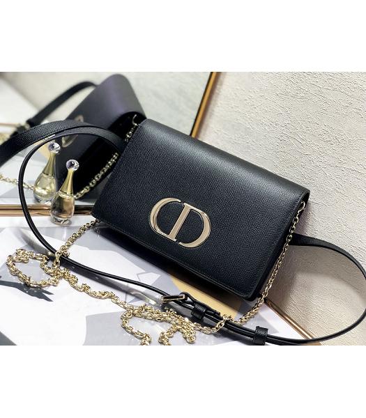 Christian Dior 30 Montaigne Black Original Calfskin Leather 2 In 1 Pouch Shoulder Belt Bag