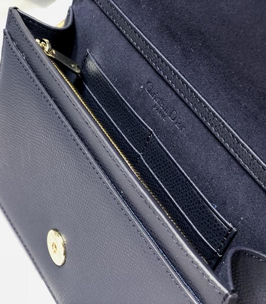 Christian Dior 30 Montaigne Dark Blue Original Calfskin Leather 2 In 1 Pouch Shoulder Belt Bag-1