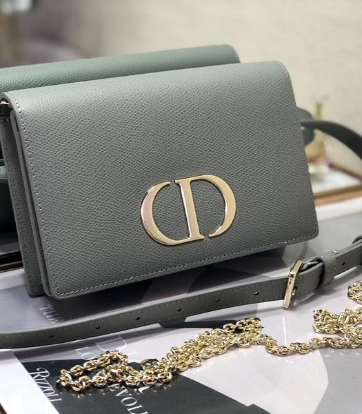 Christian Dior 30 Montaigne Khaki Original Calfskin Leather 2 In 1 Pouch Shoulder Belt Bag-6