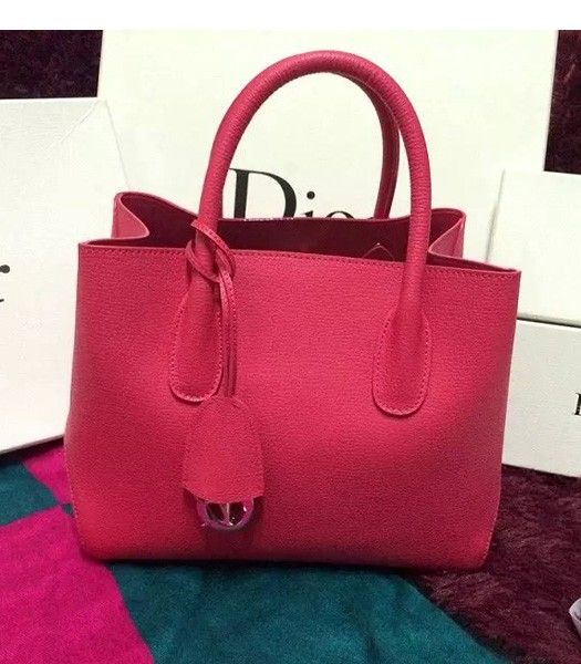 Christian Dior 35cm Exclusive New Tote Bag 60001 Plum Red Leather