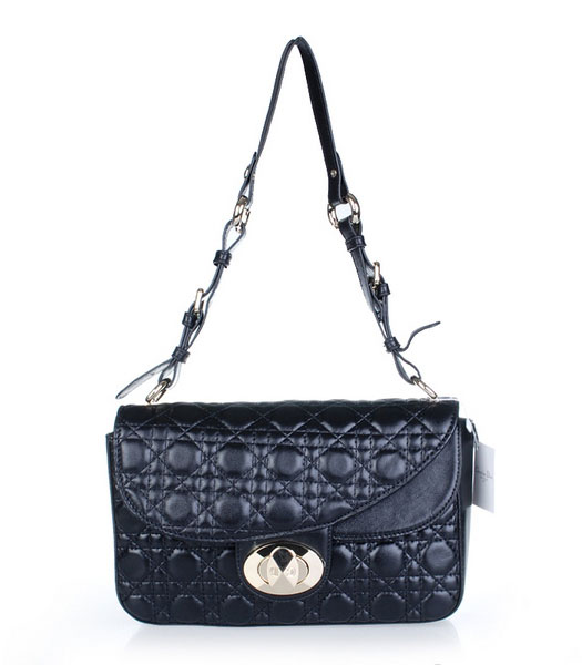 Christian Dior Black Lambskin Leather Handbag 