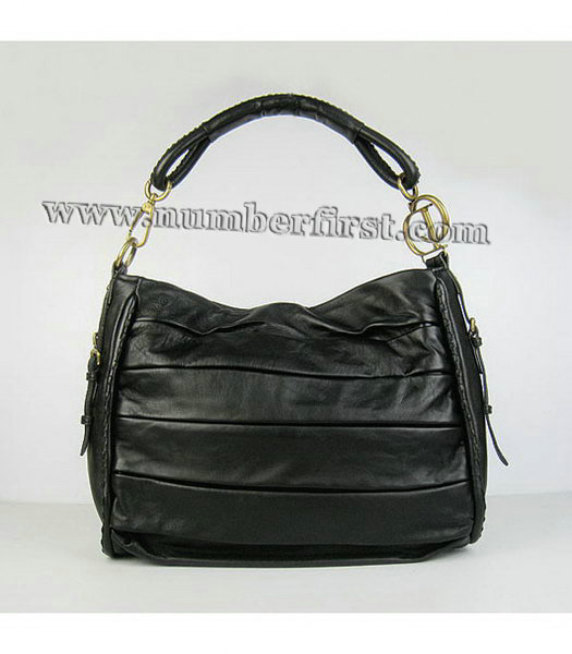 Christian Dior Black Lambskin Leather Shoulder Bag-2