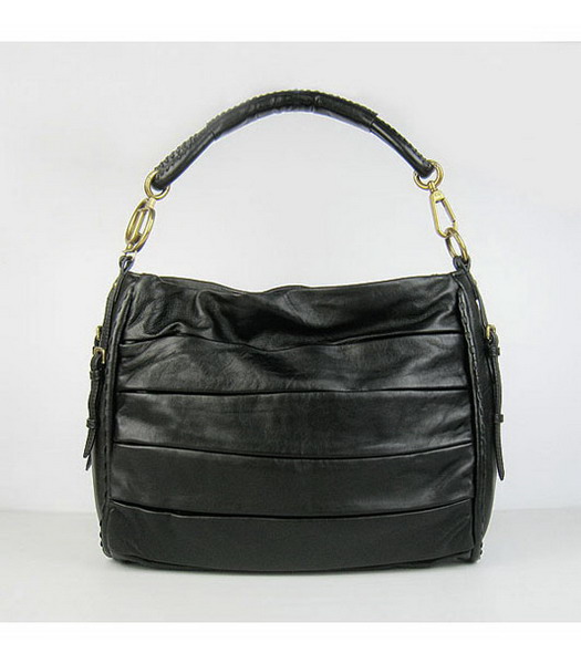Christian Dior Black Lambskin Leather Shoulder Bag