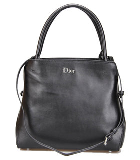 Christian Dior Black Leathe Small Tote Shoulder Bag