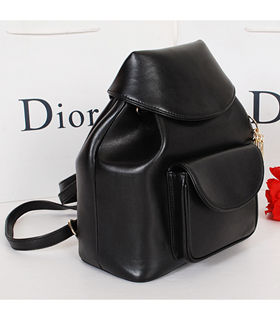 Christian Dior Black Original Lambskin Leather Backpack