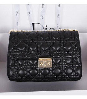 Christian Dior Black Original Lambskin Leather Small Shoulder Bag