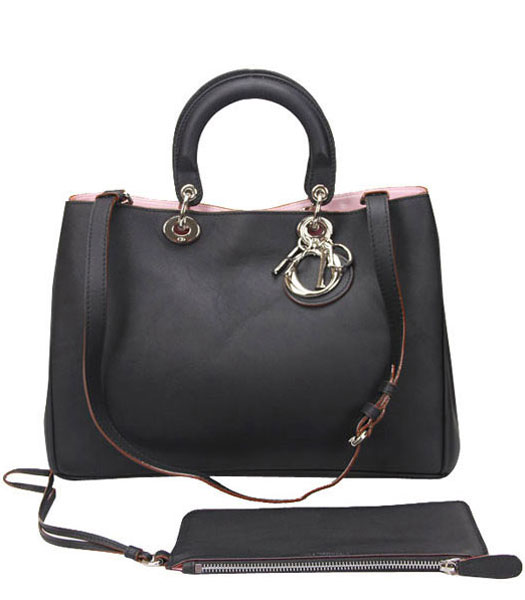 Christian Dior Black Original Leather Medium Diorissimo Bag
