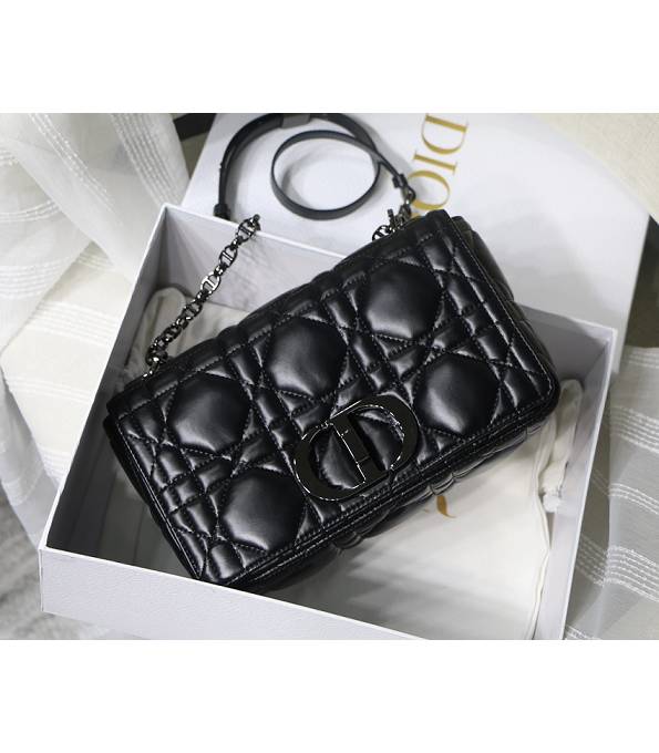 Christian Dior Black Original Supple Cannage Calfskin Medium 25cm Caro Bag