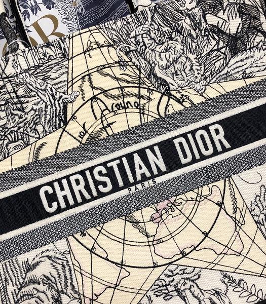 Christian Dior Black Star Print Canvas 41cm Book Tote Bag-6