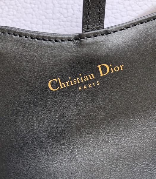 Christian Dior Blue Oblique Jacquard Canvas Saddle Nano Pouch Golden Chain-3