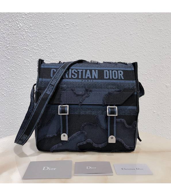 Christian Dior Blue Original Camouflage Tassel Canvas Diorcamp Bag