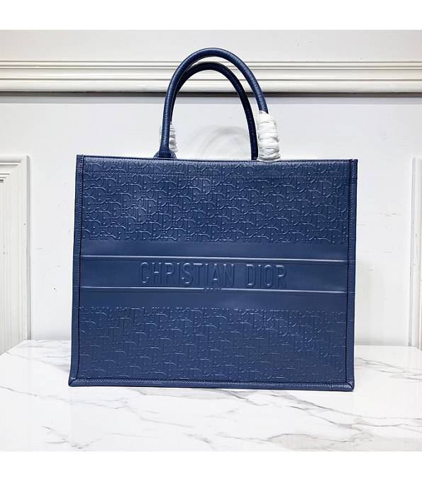 Christian Dior Blue Original Leather 41cm Book Tote Bag