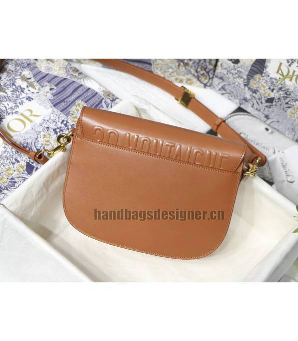 Christian Dior Bobby Orange Original Plain Veins Leather Medium Crossbody Bag-6
