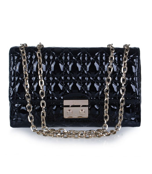 Christian Dior Chain Bag in Black Leather