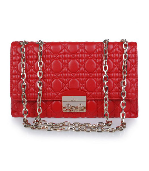 Christian Dior Chain Bag in Red Leather