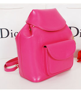 Christian Dior Fuchsia Original Lambskin Leather Backpack