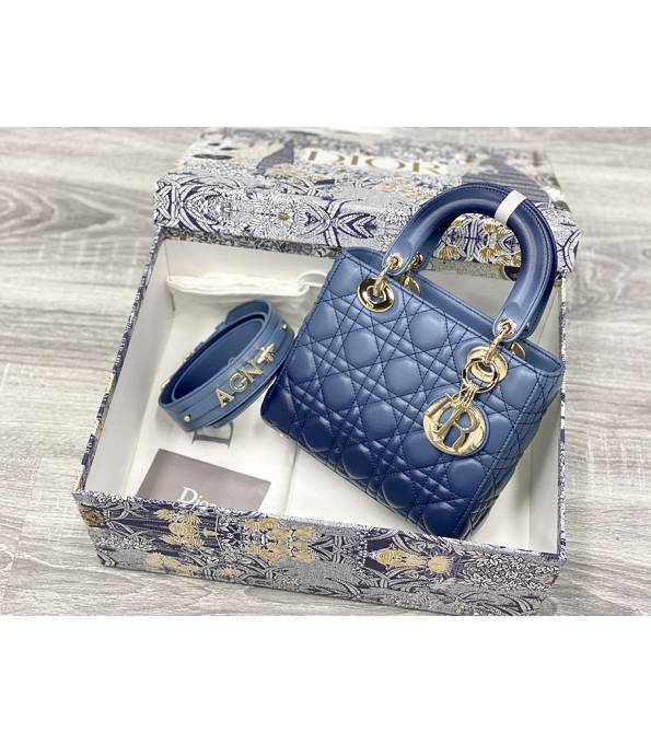 Christian Dior Gradient Blue Original Lambskin Leather 20cm Tote Bag