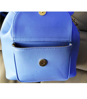 Christian Dior Ice Blue Calfskin Leather Backpack