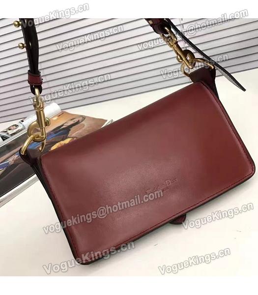 Christian Dior Jujube Red Original Leather Small Saddle Bag-3