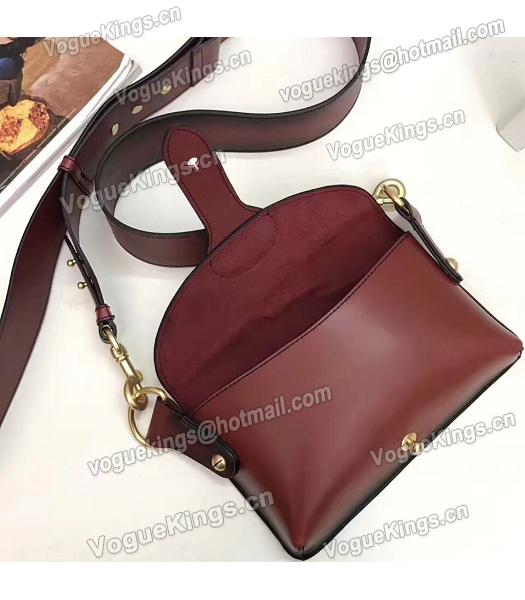 Christian Dior Jujube Red Original Leather Small Saddle Bag-6