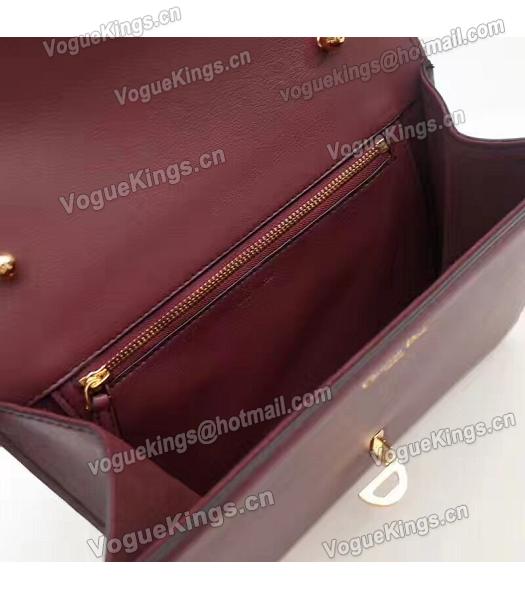 Christian Dior Jujube Red Original Leather Small Shoulder Bag-4