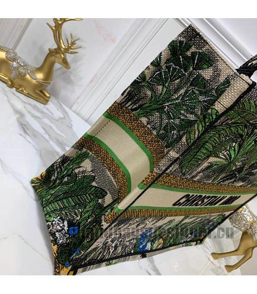 Christian Dior Multicolor Original Canvas Large Tote Bag Green-5