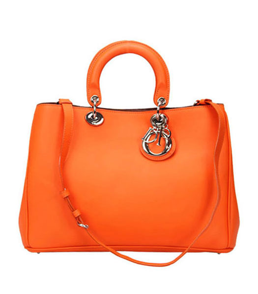 Christian Dior Orange Original Leather Medium Diorissimo Bag