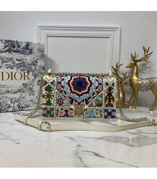 Christian Dior Original Archicannage 25cm Shoulder Bag White