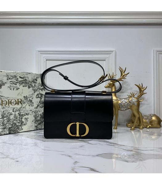 Christian Dior Original Calfskin 30 Montaigne Flap Bag Black