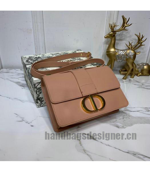 Christian Dior Original Calfskin 30 Montaigne Flap Bag Nude Pink-3