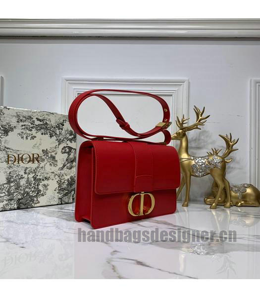 Christian Dior Original Calfskin 30 Montaigne Flap Bag Red-1