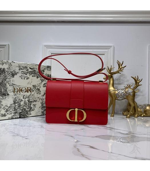 Christian Dior Original Calfskin 30 Montaigne Flap Bag Red