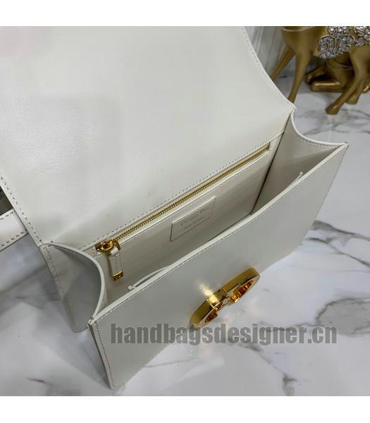Christian Dior Original Calfskin 30 Montaigne Flap Bag White-6