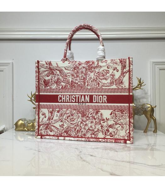 Christian Dior Original Canvas Large Tote Bag Pink