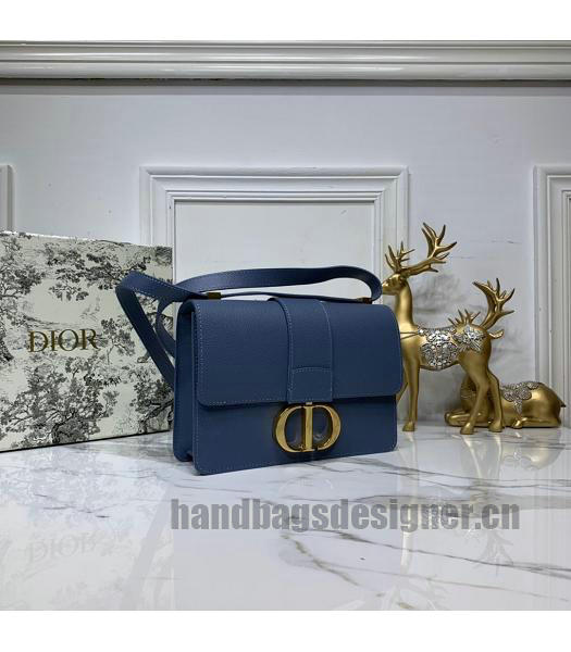 Christian Dior Original Palmprint 30 Montaigne Flap Bag Blue-1