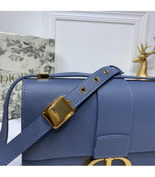 Christian Dior Original Palmprint 30 Montaigne Flap Bag Blue-8