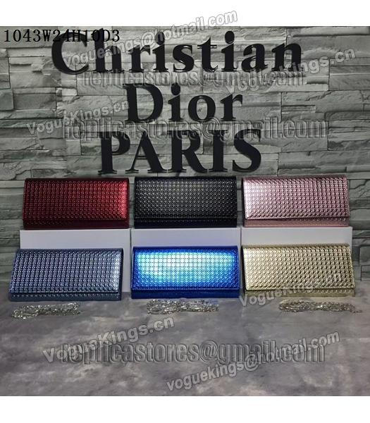 Christian Dior Pearl Gold Leather Chains Small Bag-7