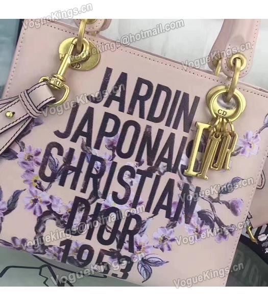Christian Dior Pink Original Leather Color Printed Tote Bag-1