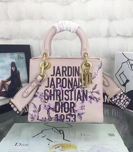 Christian Dior Pink Original Leather Color Printed Tote Bag