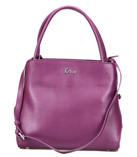 Christian Dior Purple Leathe Small Tote Shoulder Bag