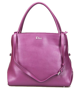 Christian Dior Purple Leathe Tote Shoulder Bag