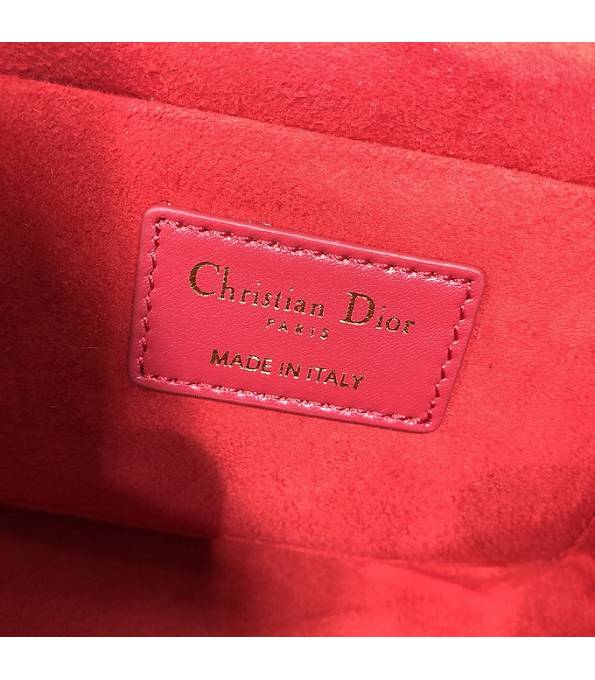 Christian Dior Red Original Cannage Topstitching Lambskin Leather Travel Vanity Case-8