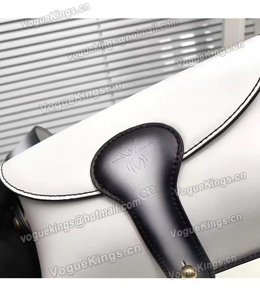 Christian Dior White Original Leather Small Saddle Bag-1