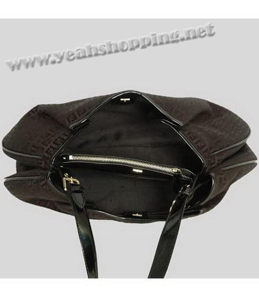 Fendi 2010 Small F Shoulder Bag Black-4