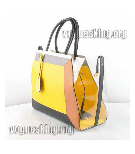 Fendi 2jours Apricot Imported Leather Large Tote Bag-1